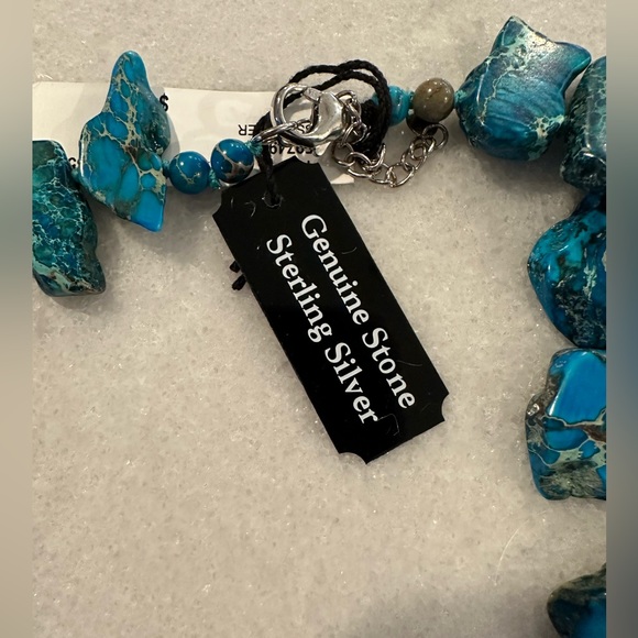 NWT genuine turquoise and sterling silver necklace. - Picture 4 of 6